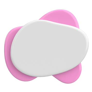 Üç boyutlu Blob. Soyut Metin Kutusu. 3B illüstrasyon.