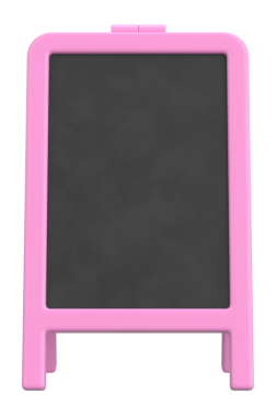 Bir Gıda Ekran Tahtasının 3B Görünümü.