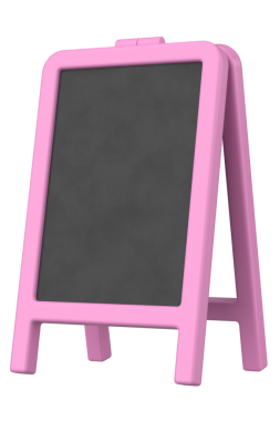 Bir Gıda Ekran Tahtasının 3B Görünümü.