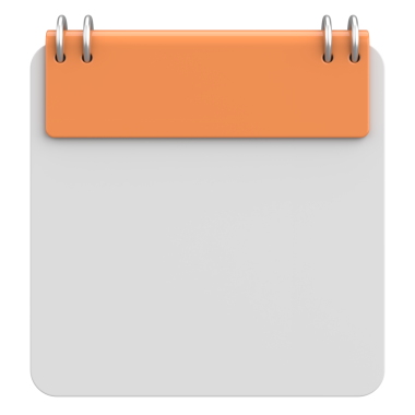 Boş takvim. Üç boyutlu takvim. 3B illüstrasyon.