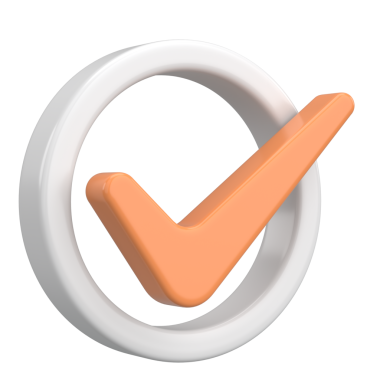 3 boyutlu onay kutusu. İşaretle. 3B illüstrasyon.