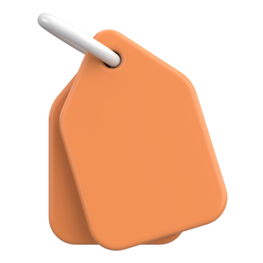 Fiyat etiketi İndirimli etiket. İndirim etiketi. 3B illüstrasyon.