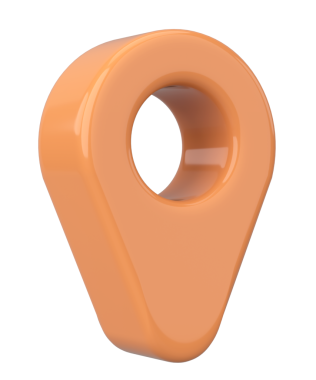 Konum İşaretinin 3B Görünümü.