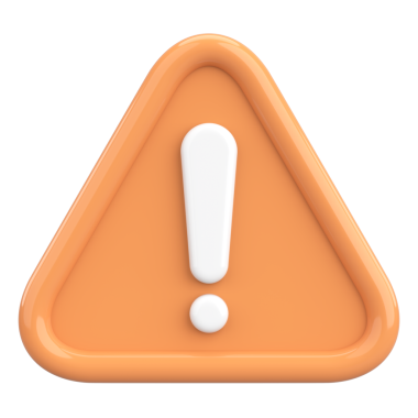 Uyarı işareti. Bildirim simgesi. 3B illüstrasyon.