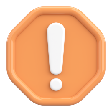 Uyarı işareti. Bildirim simgesi. 3B illüstrasyon.