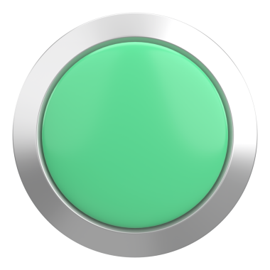 Çember düğmesi. Fiyat etiketi 3B illüstrasyon.