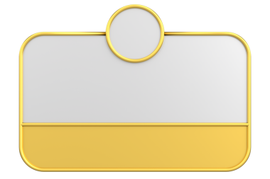 Diyalog kutusunun 3 boyutlu çizimi. Bildirim kutusu.