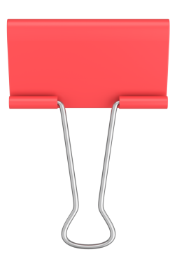 Bağlayıcı Klip. Kağıt Kıskaç. 3B illüstrasyon.