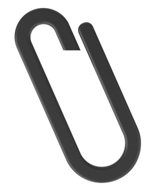 Kağıt Kıskacının 3B illüstrasyonu.