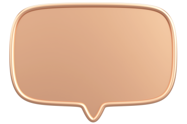 Konuşma balonu. Mesaj kutusu. 3B illüstrasyon.