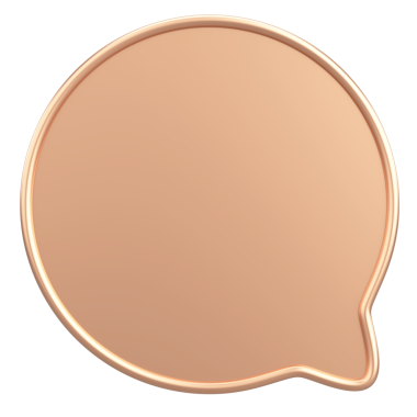 Konuşma balonu. Mesaj kutusu. 3B illüstrasyon.