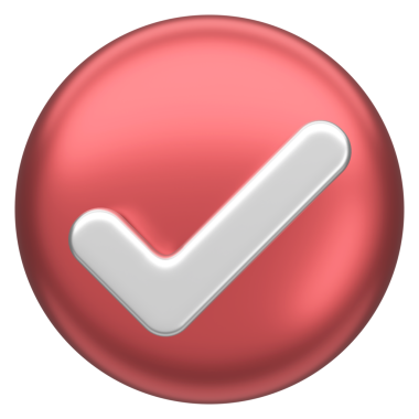 3 boyutlu onay kutusu. İşaretle. 3B illüstrasyon.