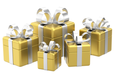 Üç boyutlu hediye kutusu. 3B illüstrasyon.