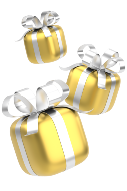 Üç boyutlu hediye kutusu. 3B illüstrasyon.