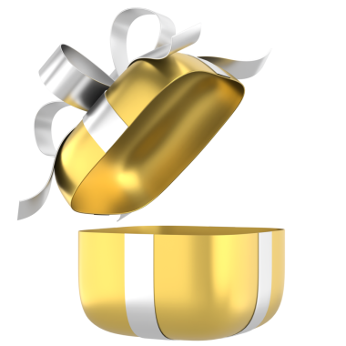 Hediye Kutusu açıldı. Üç boyutlu hediye kutusu. 3B illüstrasyon.