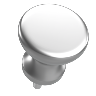 Pimi çek. Çizim iğnesi. Üç boyutlu pim. 3B illüstrasyon.