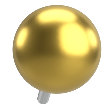 Pimi çek. Çizim iğnesi. Üç boyutlu pim. 3B illüstrasyon.