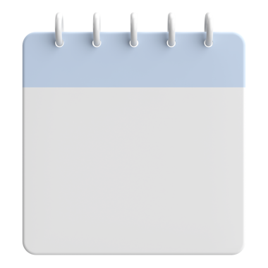 Boş takvim. Üç boyutlu takvim. 3B illüstrasyon.