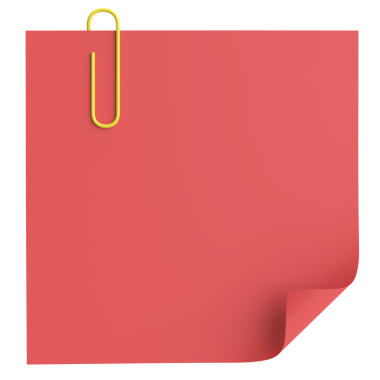 Üç boyutlu not kağıdı. Yapışkan bir not. 3B illüstrasyon.