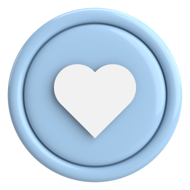 Düğme gibi. İkon gibi. 3B illüstrasyon.