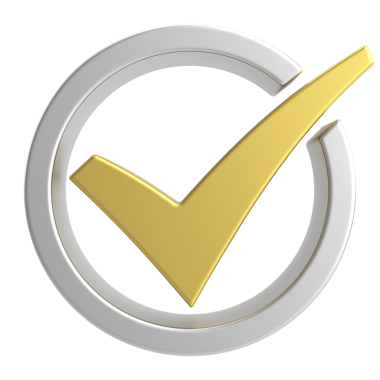 3 boyutlu onay kutusu. İşaretle. 3B illüstrasyon.