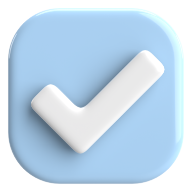 3 boyutlu onay kutusu. İşaretle. 3B illüstrasyon.