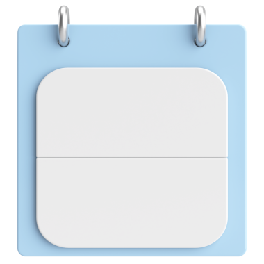 Boş takvim. Üç boyutlu takvim. 3B illüstrasyon.