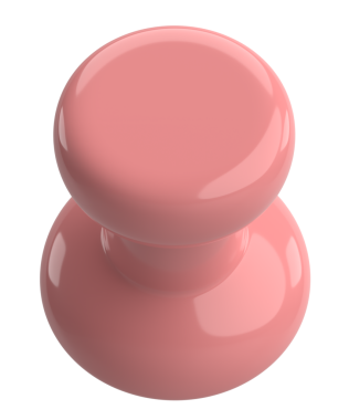 Pimi çek. Çizim iğnesi. Üç boyutlu pim. 3B illüstrasyon.