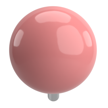 Pimi çek. Çizim iğnesi. Üç boyutlu pim. 3B illüstrasyon.