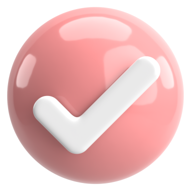 3 boyutlu onay kutusu. İşaretle. 3B illüstrasyon.