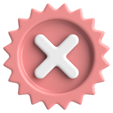 Üç boyutlu kapatma düğmesi. Çapraz. 3B illüstrasyon.