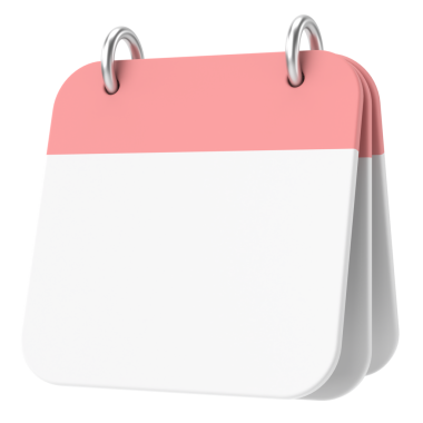 Boş takvim. Üç boyutlu takvim. 3B illüstrasyon.