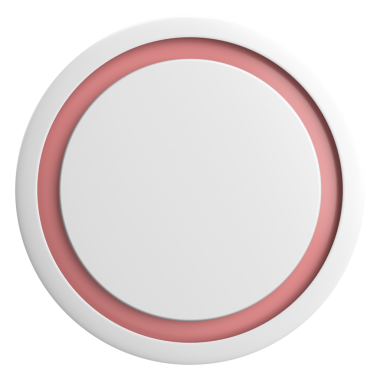 Üç boyutlu daire düğmesi. Boş tuş. 3B illüstrasyon.