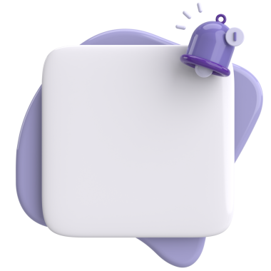 Üç boyutlu uyarı kutusu. 3B illüstrasyon.