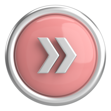 Sonraki düğme. Devam et düğmesi. 3B illüstrasyon.