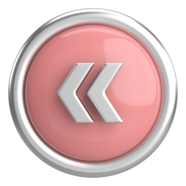 Önceki düğme. Arka düğme. 3B illüstrasyon.