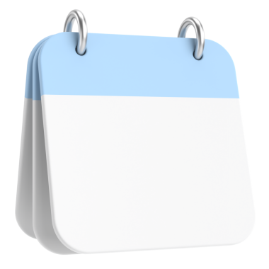 Boş takvim. Üç boyutlu takvim. 3B illüstrasyon.