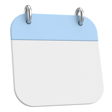 Boş takvim. Üç boyutlu takvim. 3B illüstrasyon.