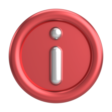 Üç boyutlu bilgi simgesi. 3B illüstrasyon.