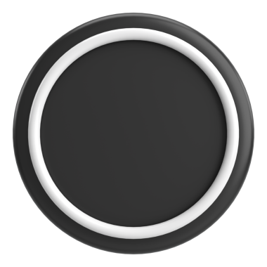 Üç boyutlu daire düğmesi. Boş tuş. 3B illüstrasyon.