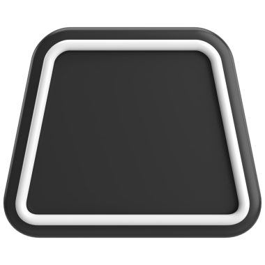 Üç boyutlu trapezoid düğmesi. Boş tuş. 3B illüstrasyon.