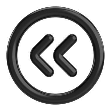 Önceki düğme. Arka düğme. 3B illüstrasyon.