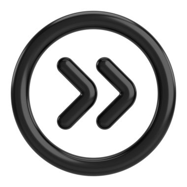 Sonraki düğme. Devam et düğmesi. 3B illüstrasyon.