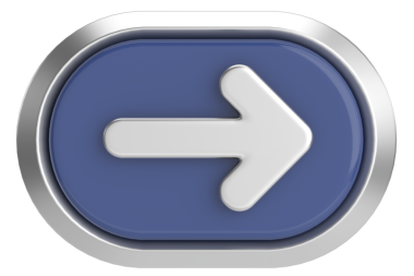 Sonraki düğme. Devam et düğmesi. 3B illüstrasyon.