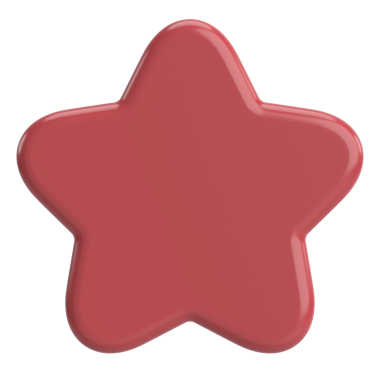 Üç boyutlu yıldız. Yıldız şeklinde. 3B illüstrasyon.