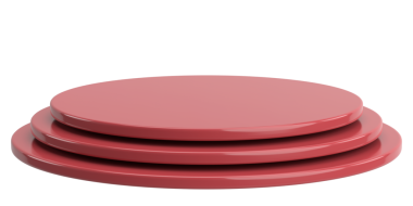 Ürün sergisi. Ürün podyumu. 3B illüstrasyon.