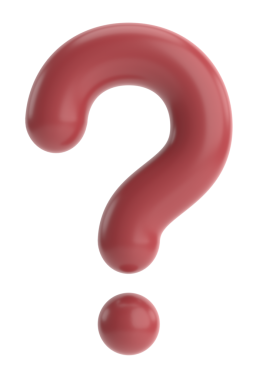 Soru işareti işareti. 3B illüstrasyon.