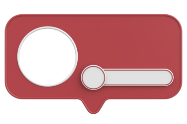 Profil kutusu. Sosyal medya profili. 3B illüstrasyon.