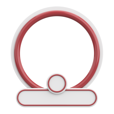 Sosyal medya için profil çerçevesi. 3B illüstrasyon.