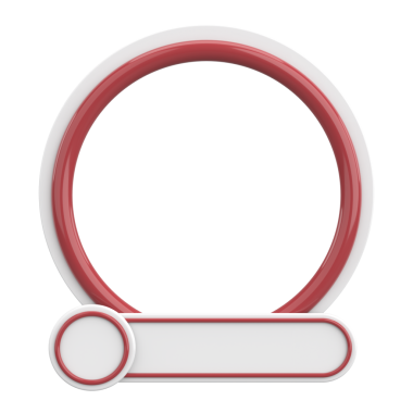 Sosyal medya için profil çerçevesi. 3B illüstrasyon.